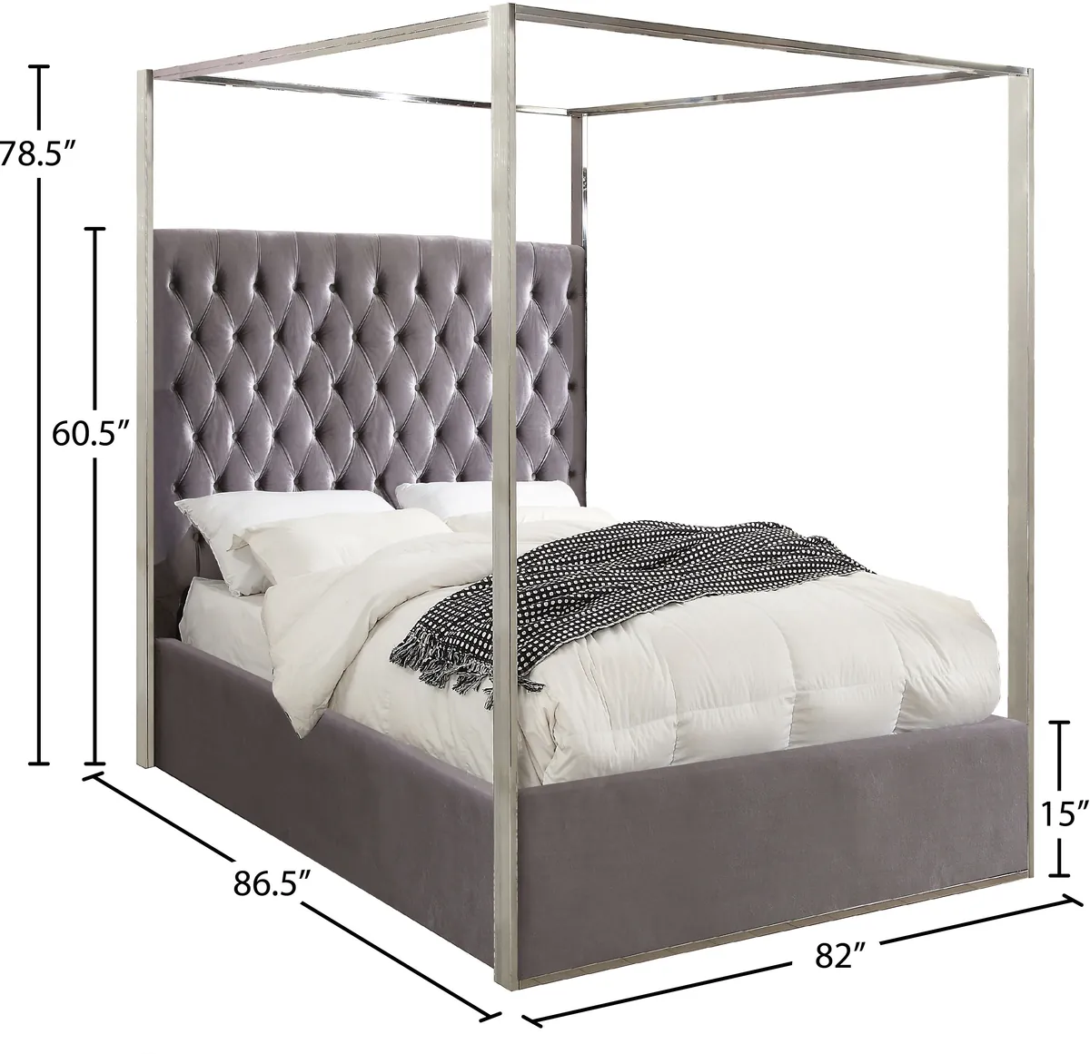Porter - King Bed - Gray