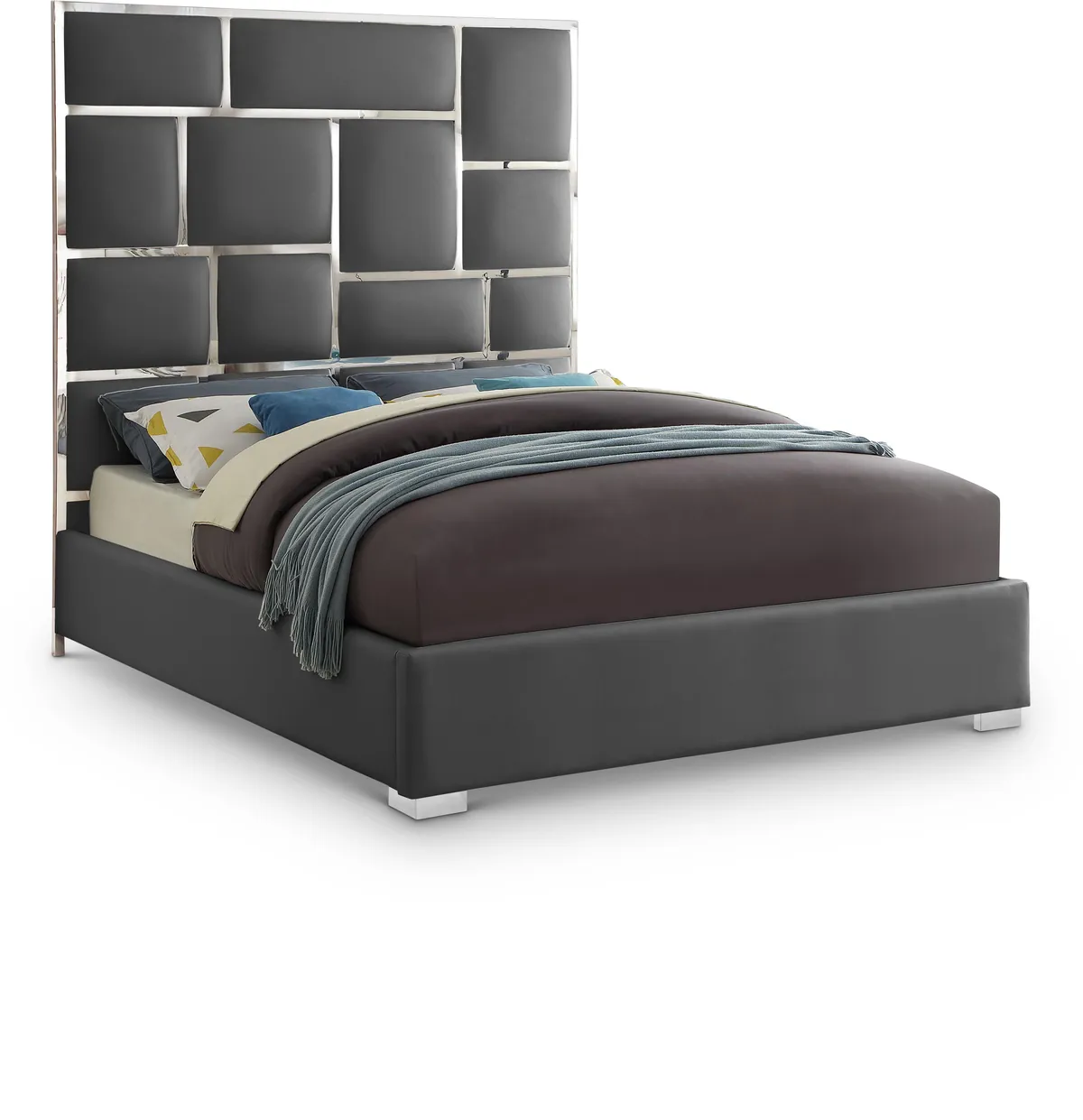 Milan - King Bed - Gray