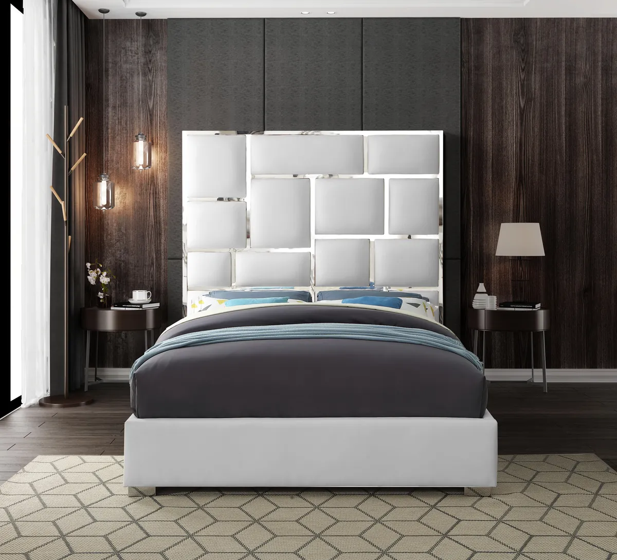 Milan - Queen Bed - White