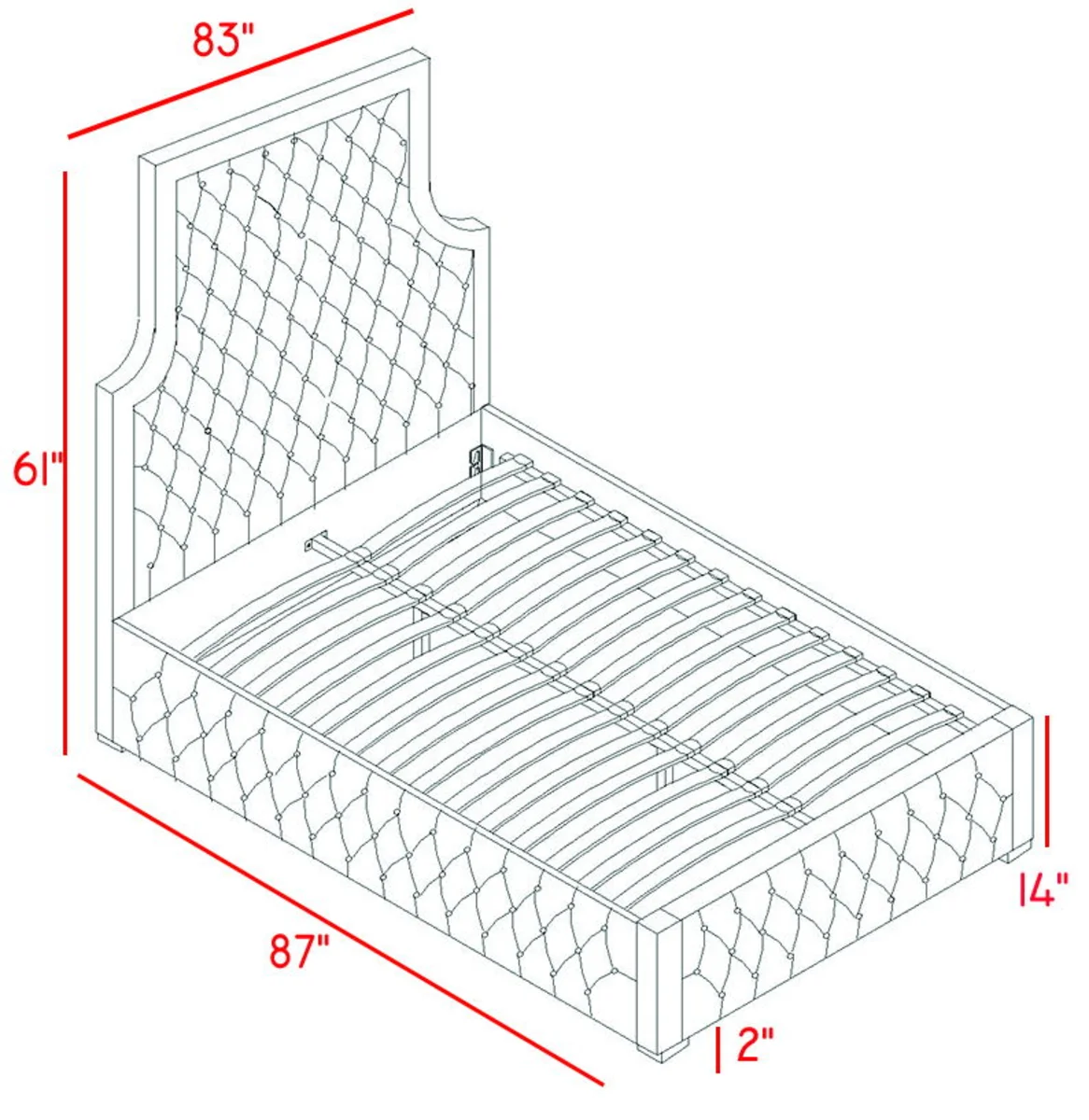 Sedona - King Bed - Cream