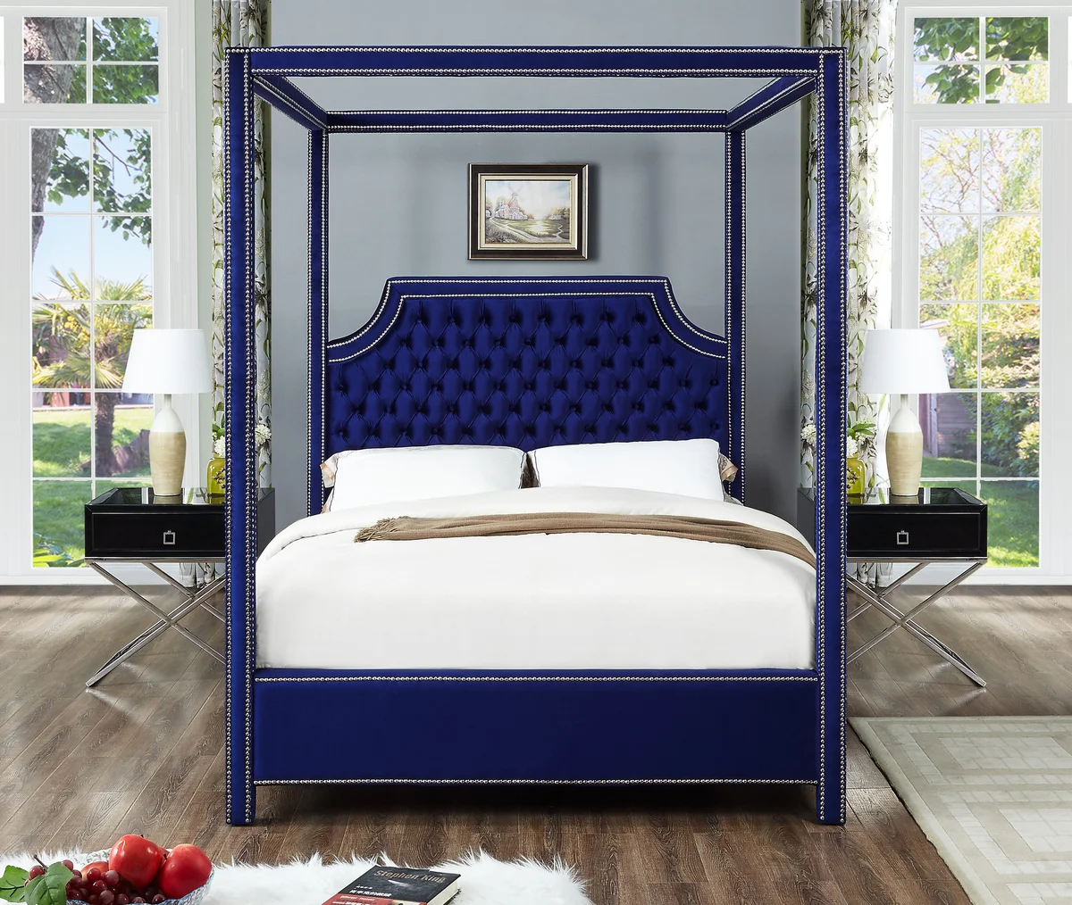 Rowan - King Bed - Navy