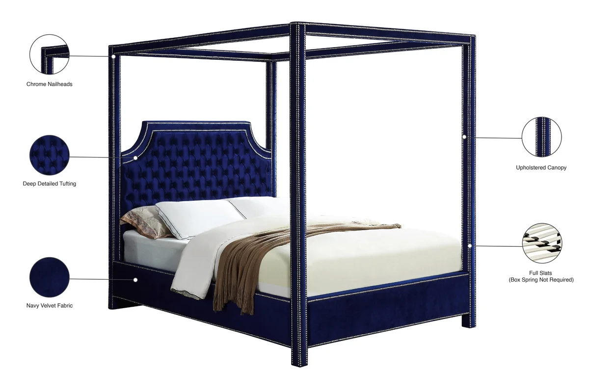 Rowan - King Bed - Navy
