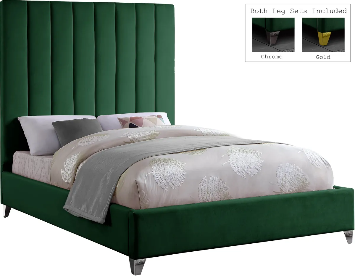 Via - Queen Bed - Green - View 2