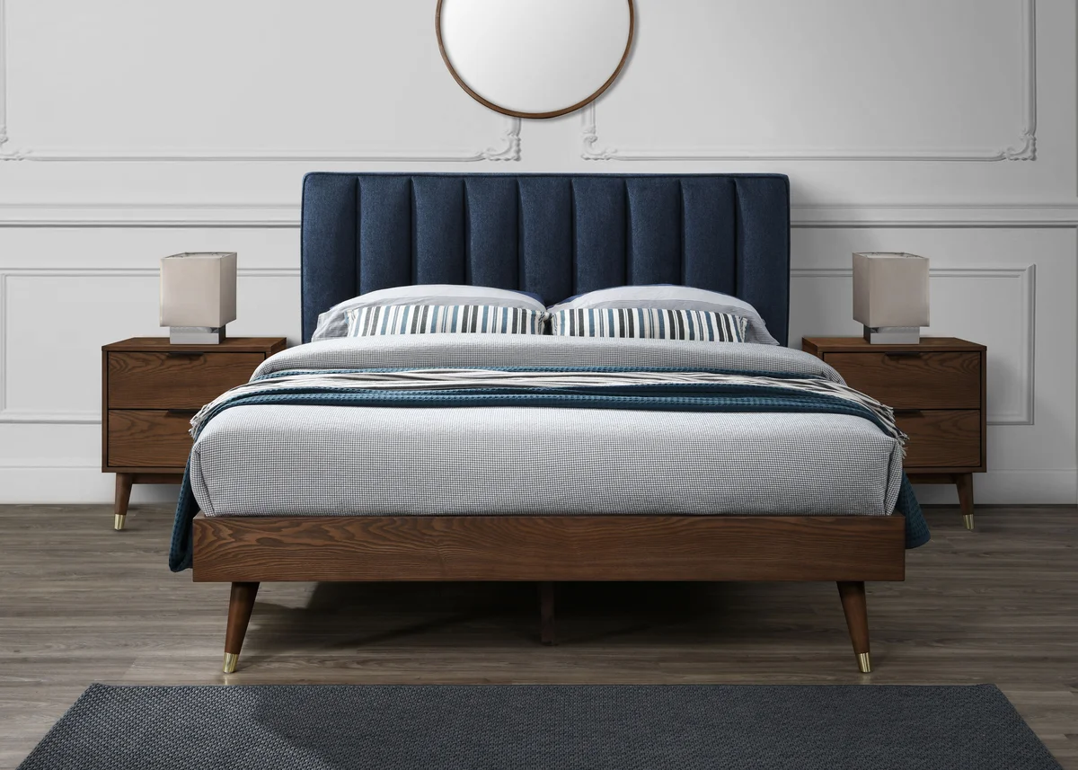 Vance - King Bed - Navy