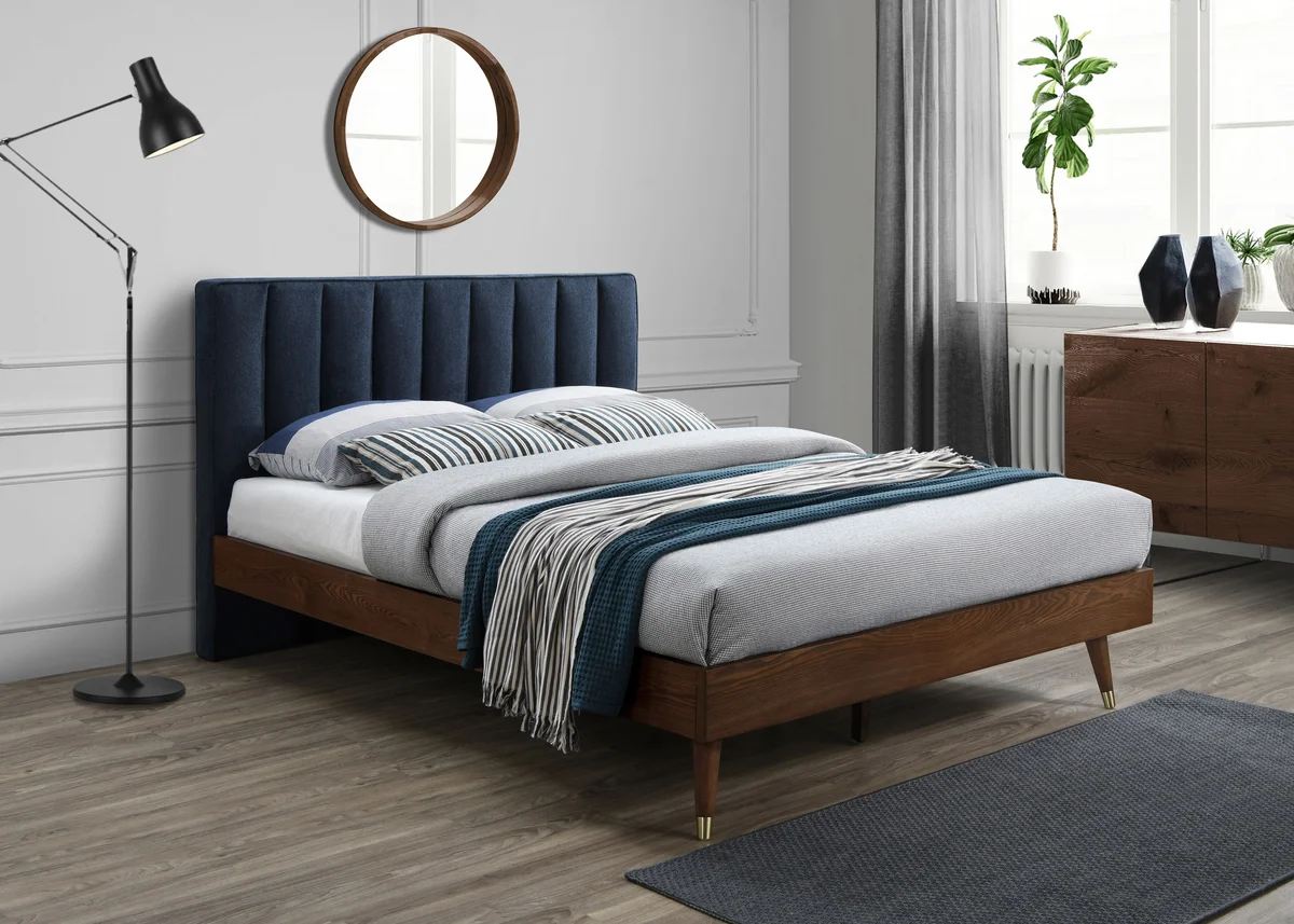 Vance - Queen Bed - Navy - View 2