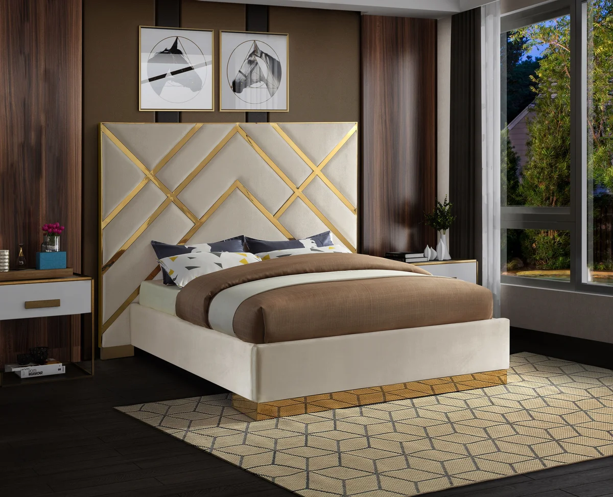 Vector - Queen Bed - Cream - View 2