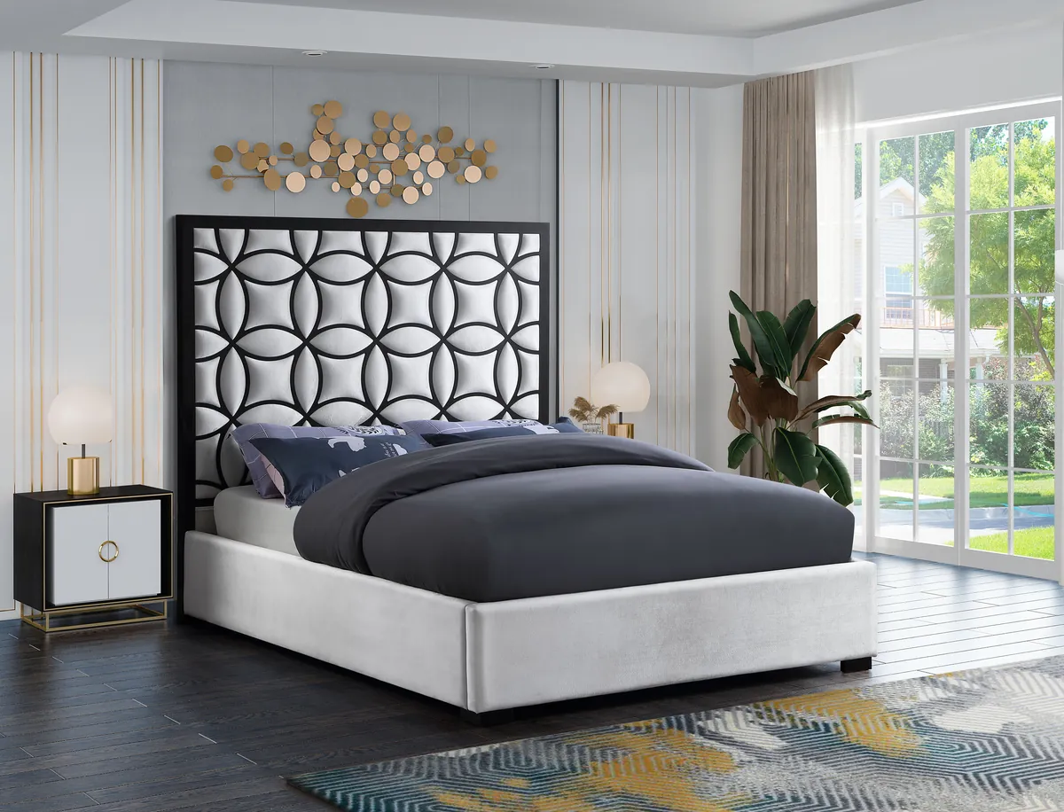 Taj - Queen Bed - White - View 2