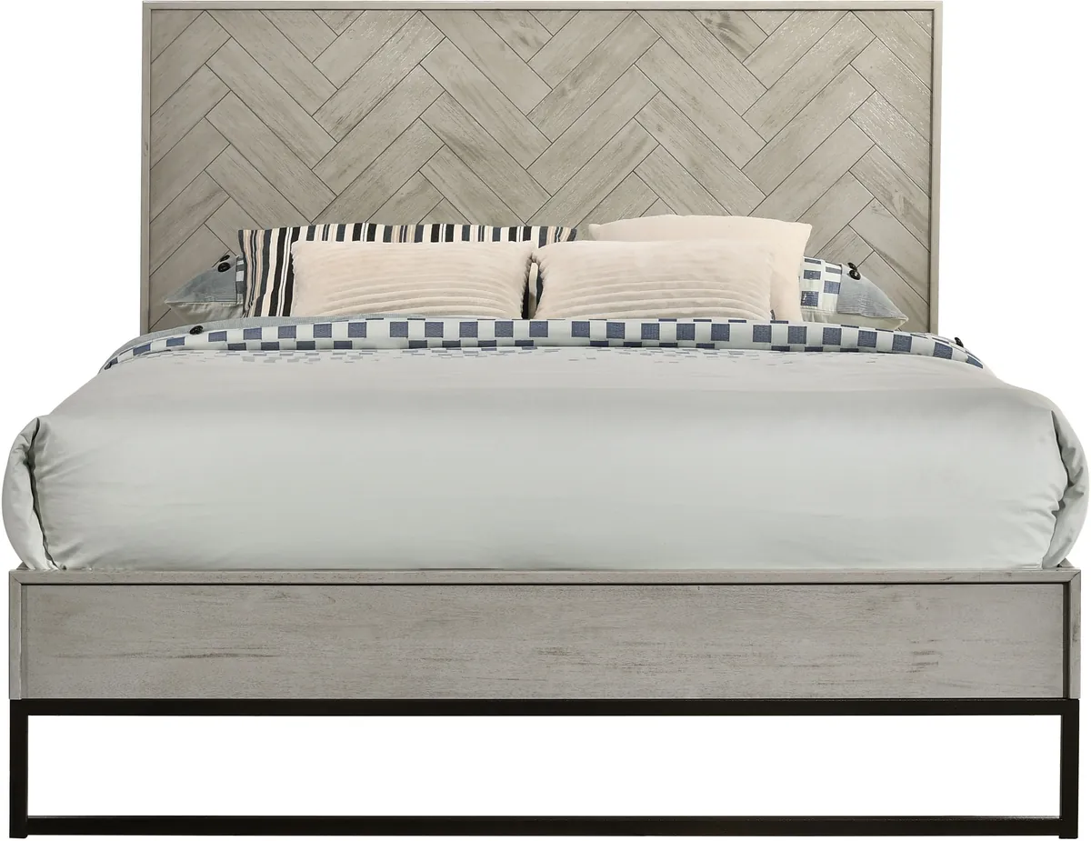 Weston - King Bed - Gray Stone