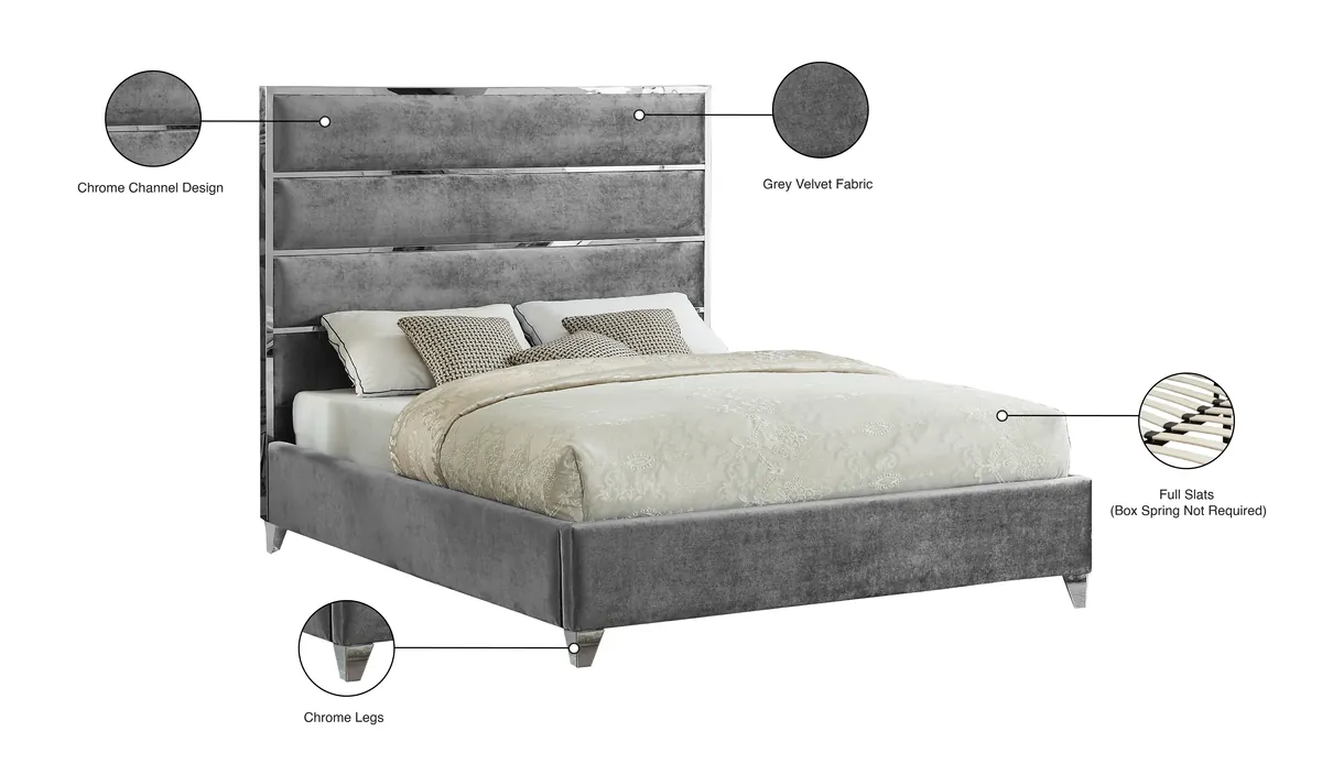 Zuma - Queen Bed - Gray