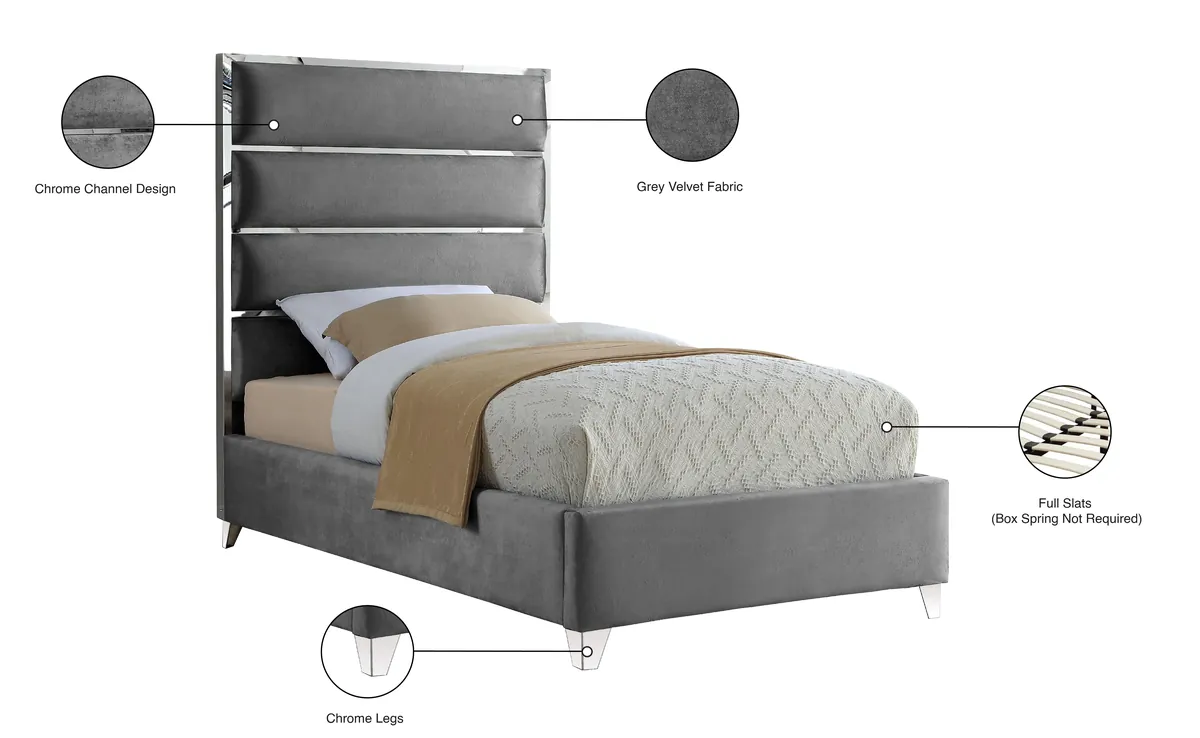 Zuma - Twin Bed - Gray