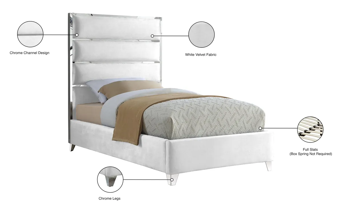 Zuma - Twin Bed - White