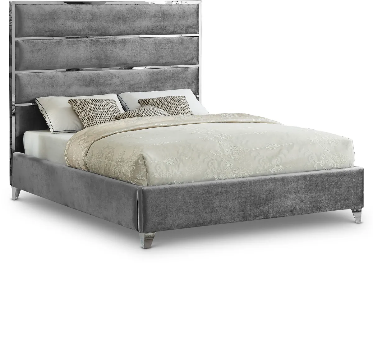 Zuma - King Bed - Gray