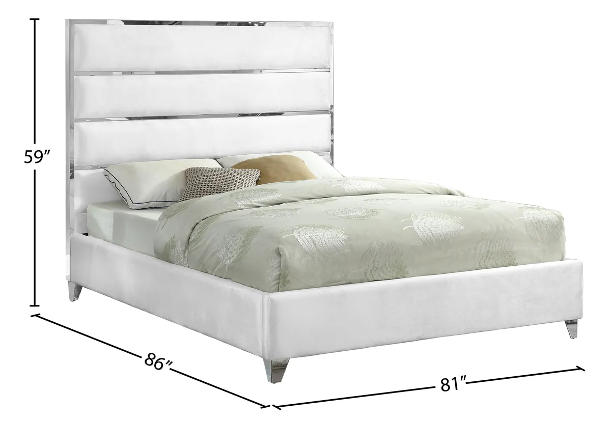 Zuma - King Bed - White