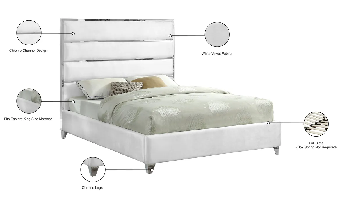 Zuma - King Bed - White