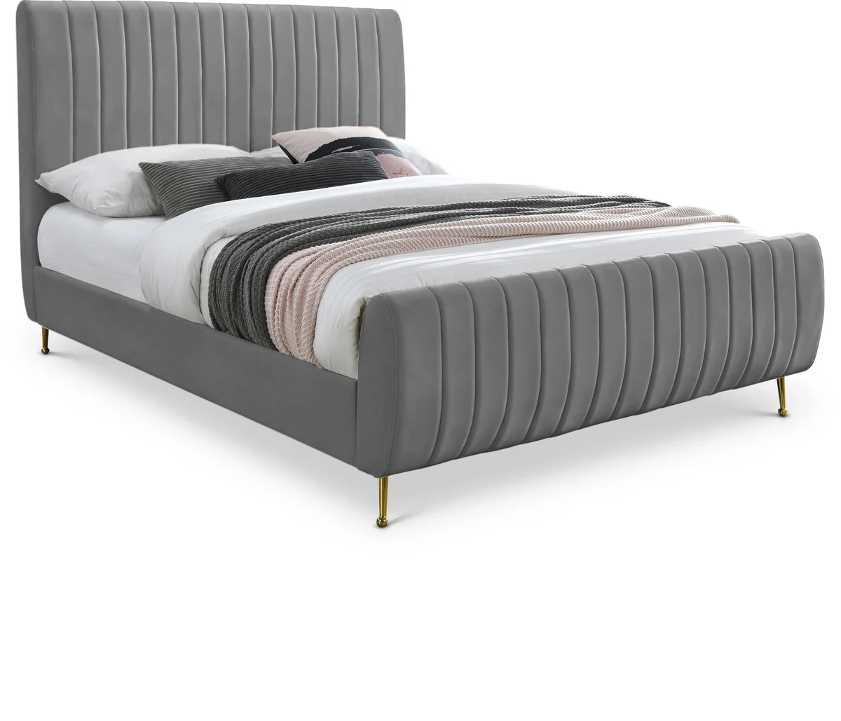 Zara - Queen Bed - Gray