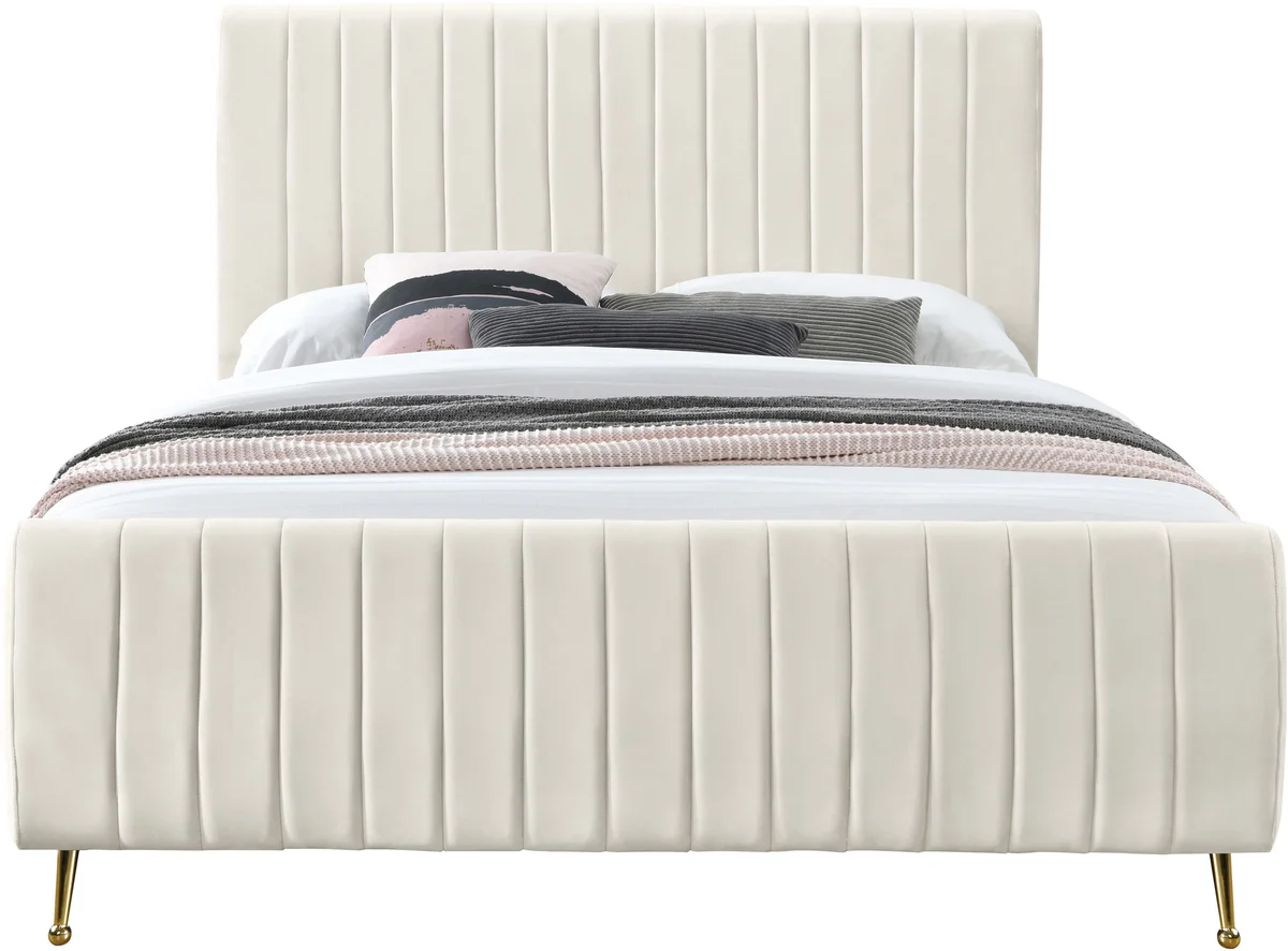 Zara - King Bed - Cream