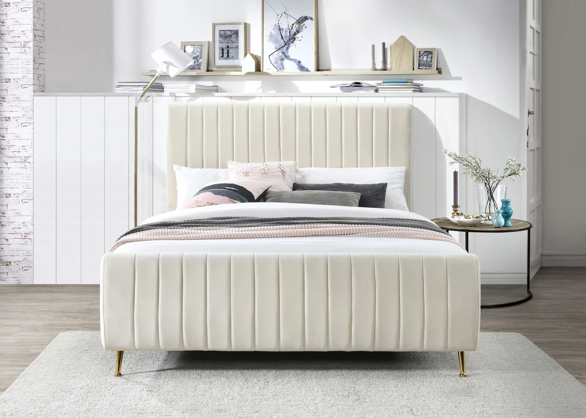 Zara - King Bed - Cream