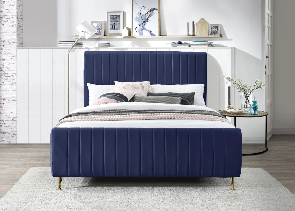 Zara - King Bed - Navy