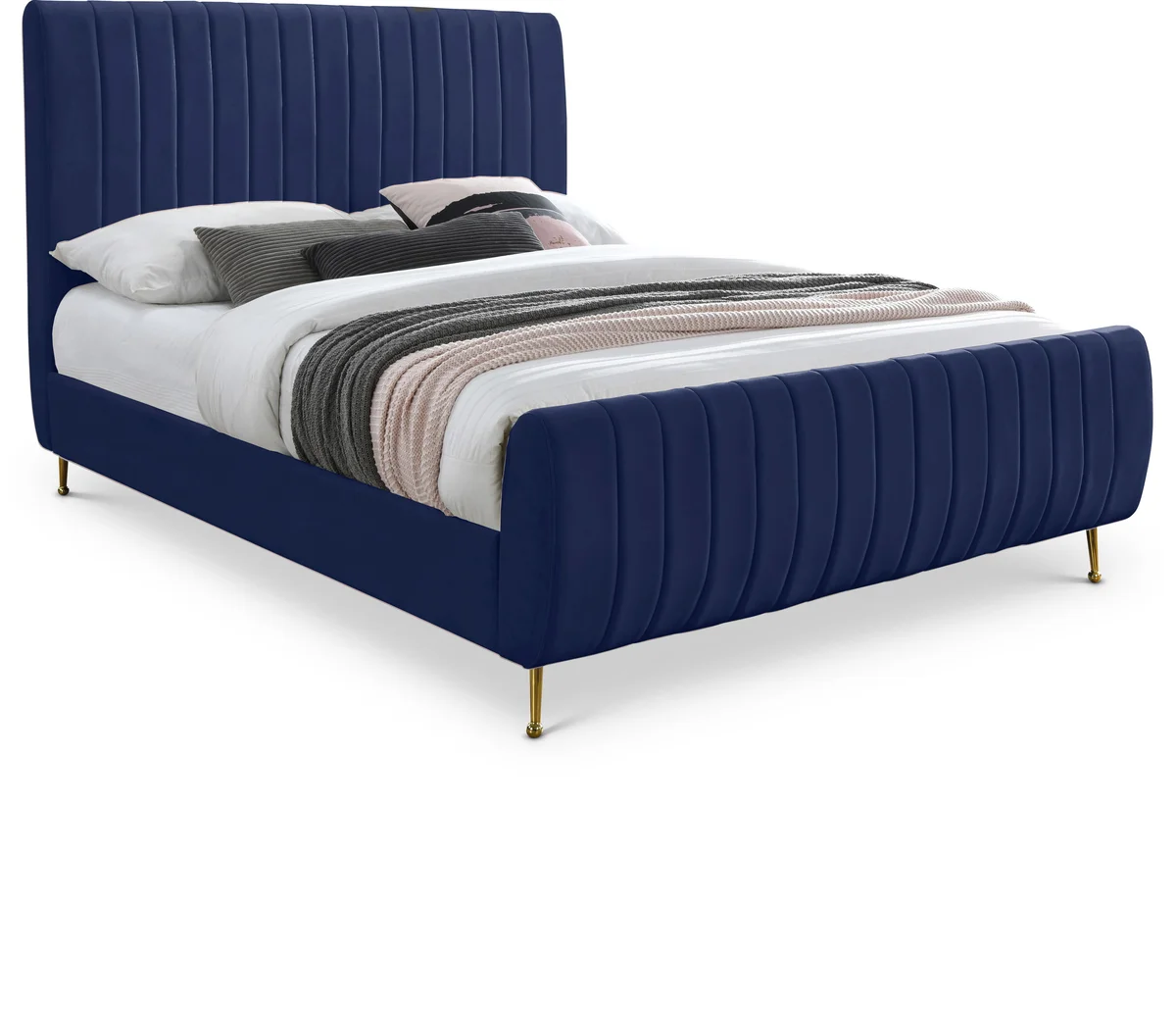 Zara - Queen Bed - Navy