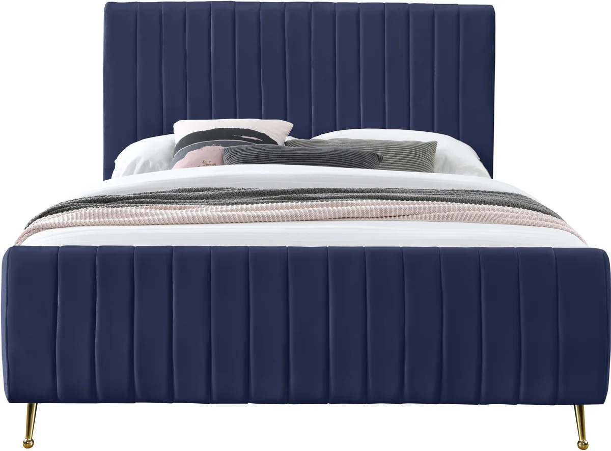 Zara - Queen Bed - Navy