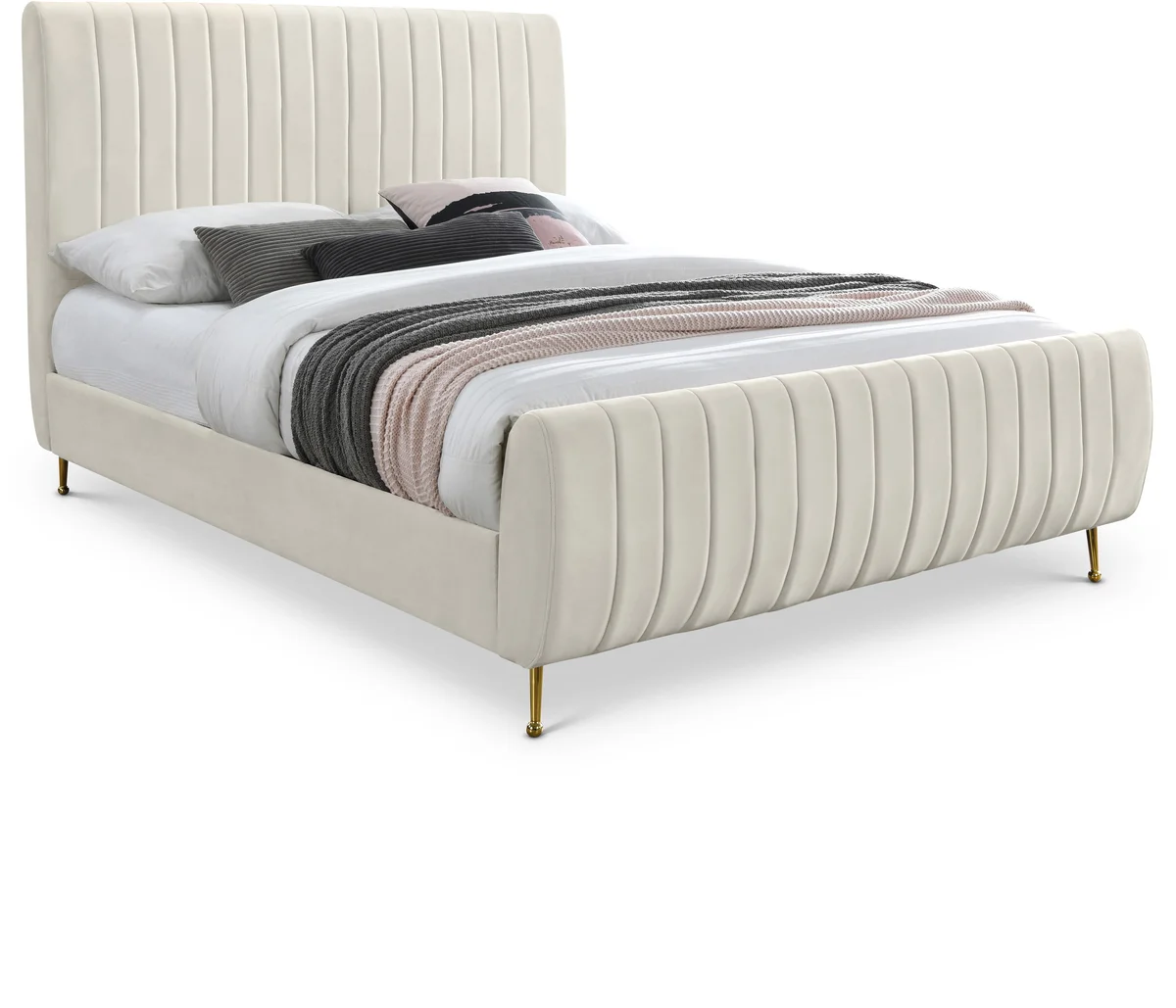 Zara - Queen Bed - Cream