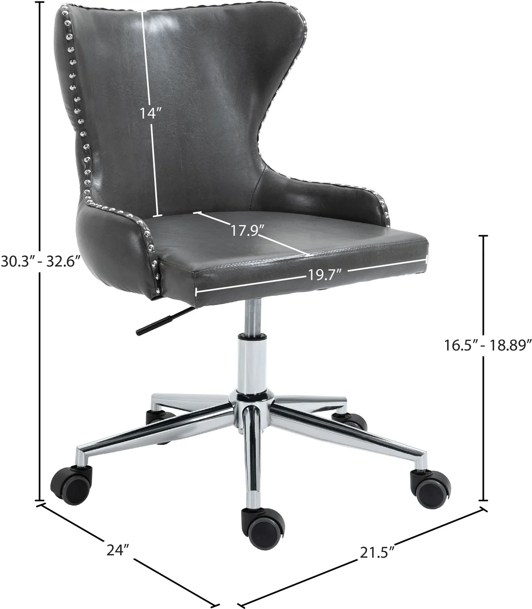Hendrix - Office Chair - Gray - Faux Leather