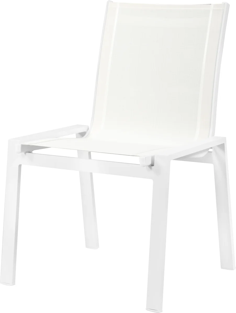 Nizuc - Outdoor Patio Dining Chair With White Frame (Set of 2) - White
