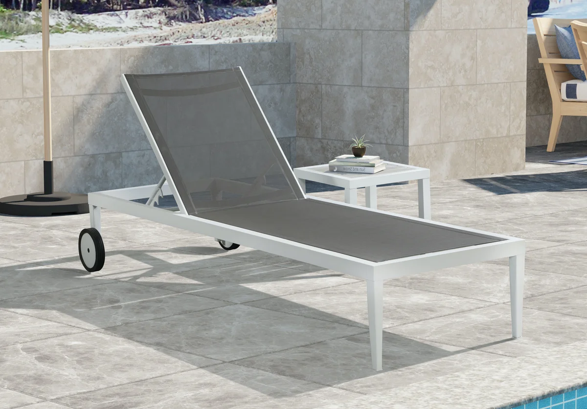 Nizuc - Outdoor Patio End Table - Gray - View 2