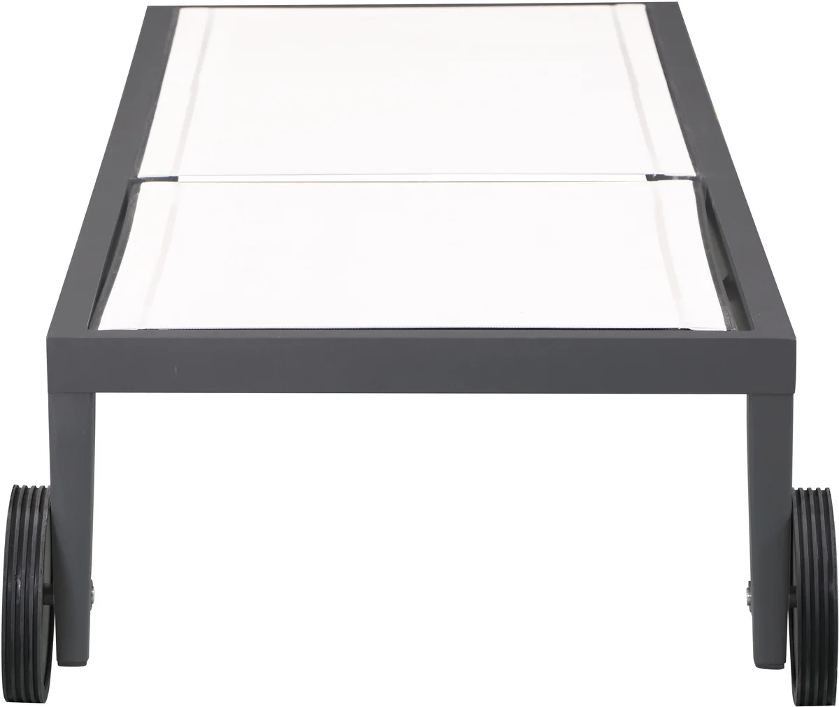 Nizuc - Outdoor Patio Chaise Lounge Chair With Gray Base - White