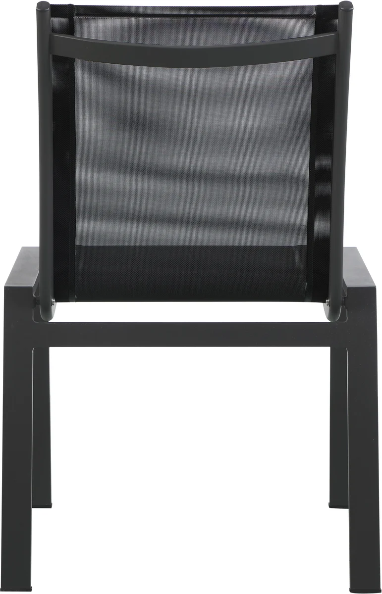 Nizuc - Outdoor Patio Dining Chair With Gray Frame (Set of 2) - Black