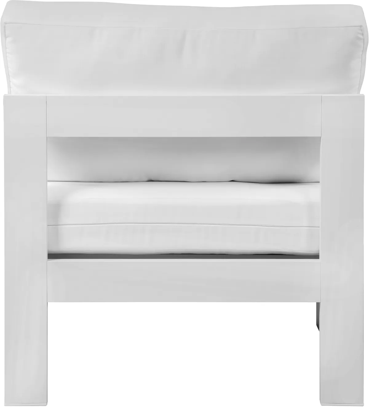 Nizuc - Outdoor Patio Armless Chair With White Frame - White