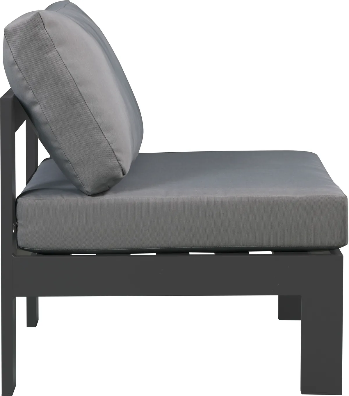 Nizuc - Outdoor Patio Armless Chair With Gray Frame - Gray