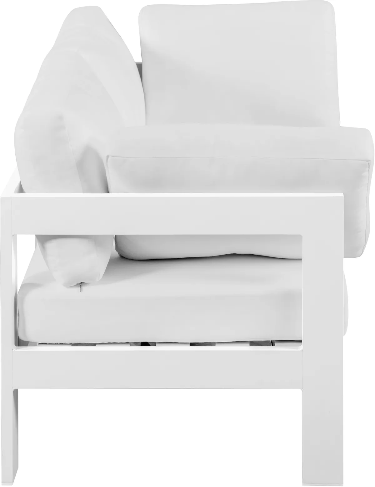 Nizuc - Outdoor Patio 2 Seat Modular Sofa With White Frame - White
