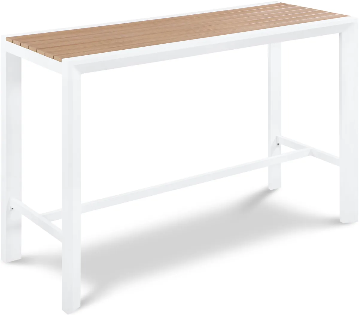 Nizuc - Outdoor Patio Rectangle Bar Table - Brown