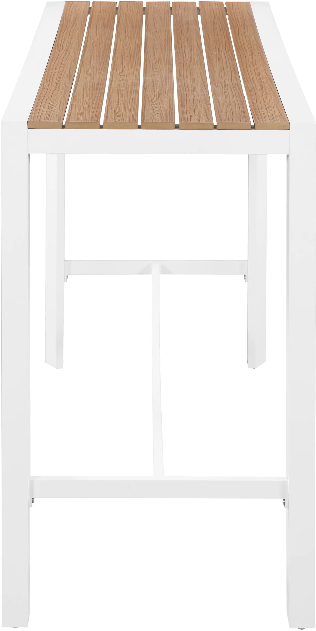 Nizuc - Outdoor Patio Rectangle Bar Table - Brown