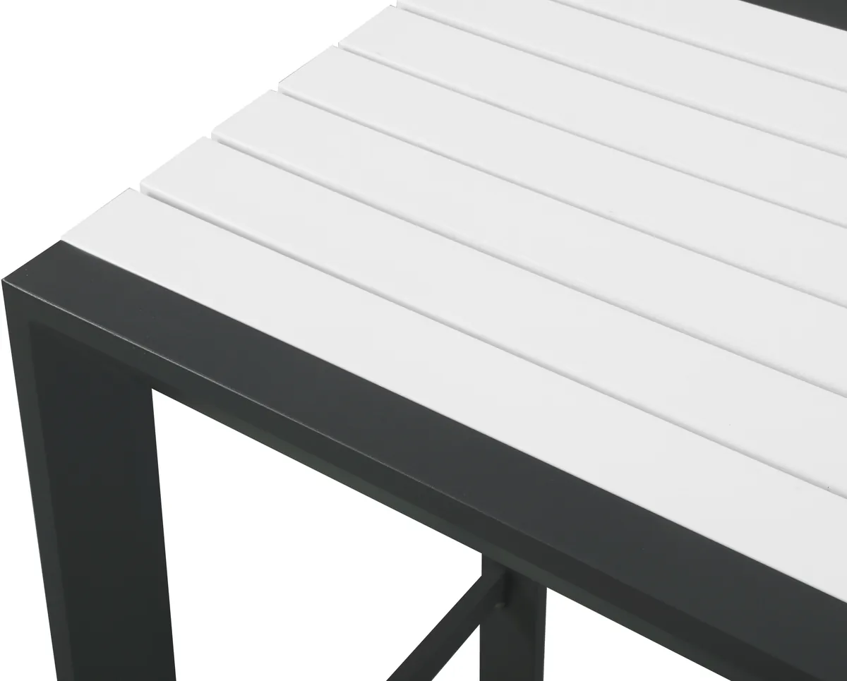 Nizuc - Outdoor Patio Square Bar Table - White