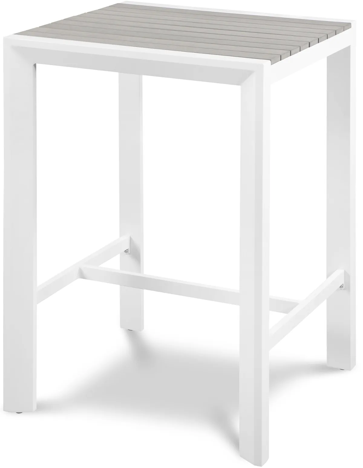 Nizuc - Outdoor Patio Square Bar Table - Gray