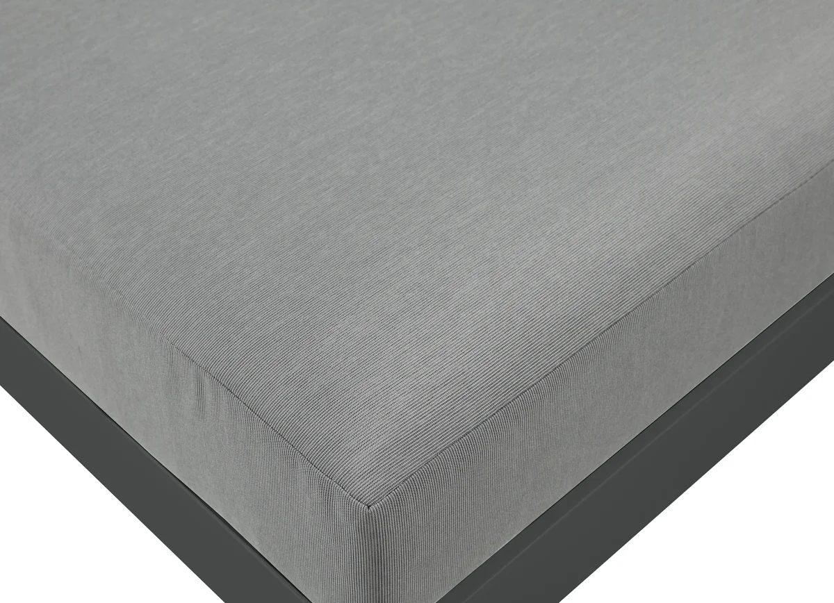 Nizuc - Outdoor Patio 6 Piece Modular U-Shaped Sectional With Gray Frame - Gray