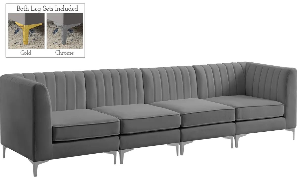 Alina - 4 Piece Modular Sectional - Gray - View 2
