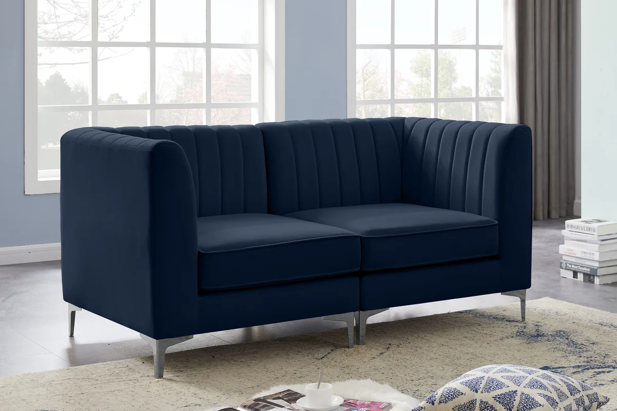 Alina - 2 Piece Modular Sectional - Navy