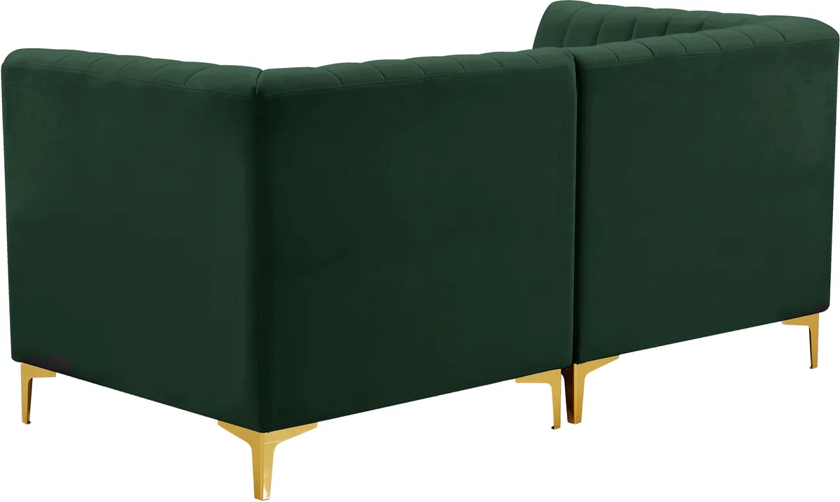 Alina - 2 Piece Modular Sectional - Green