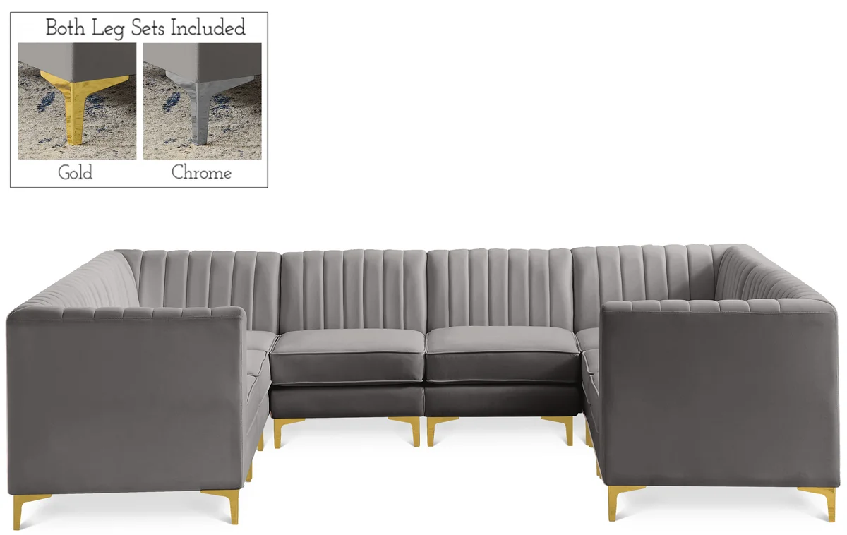 Alina - 8 Piece Modular Sectional - Gray