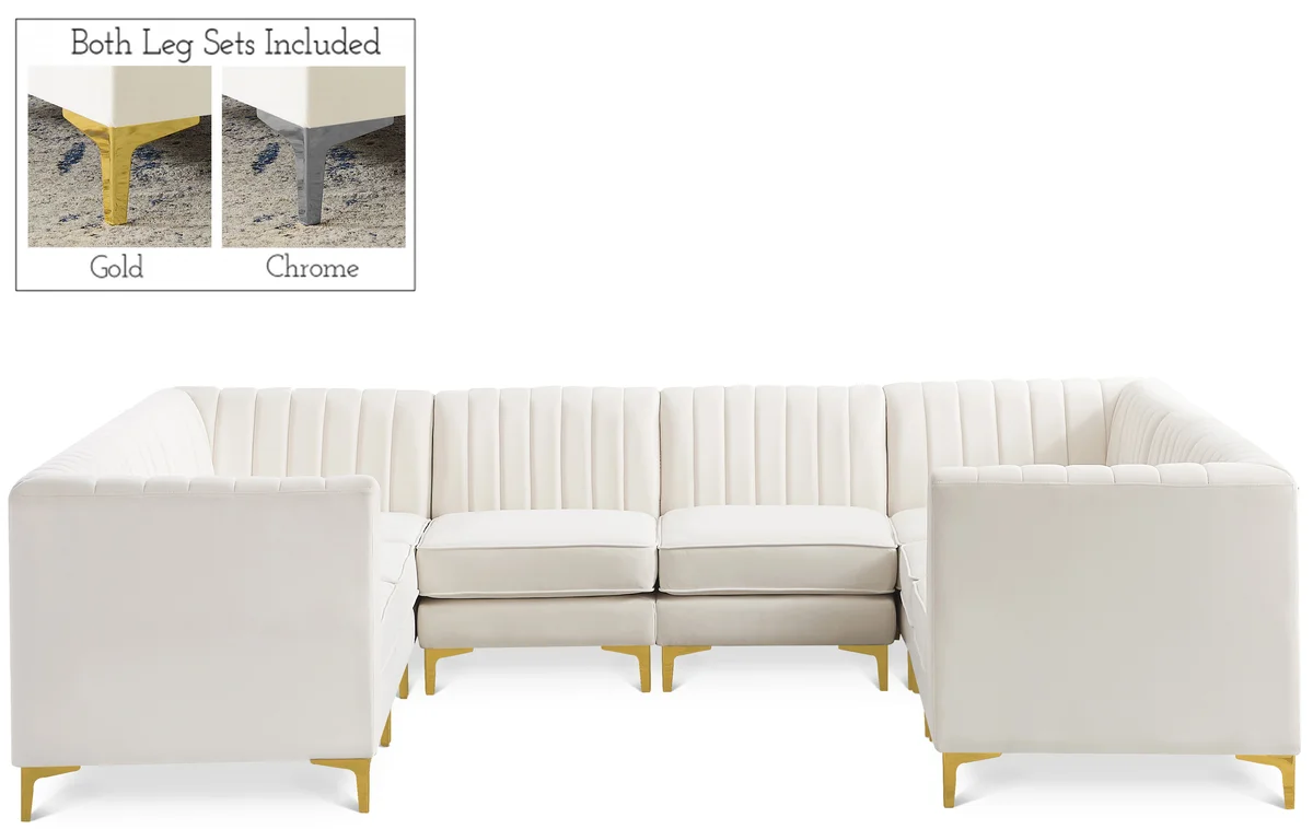 Alina - 8 Piece Modular Sectional - Cream