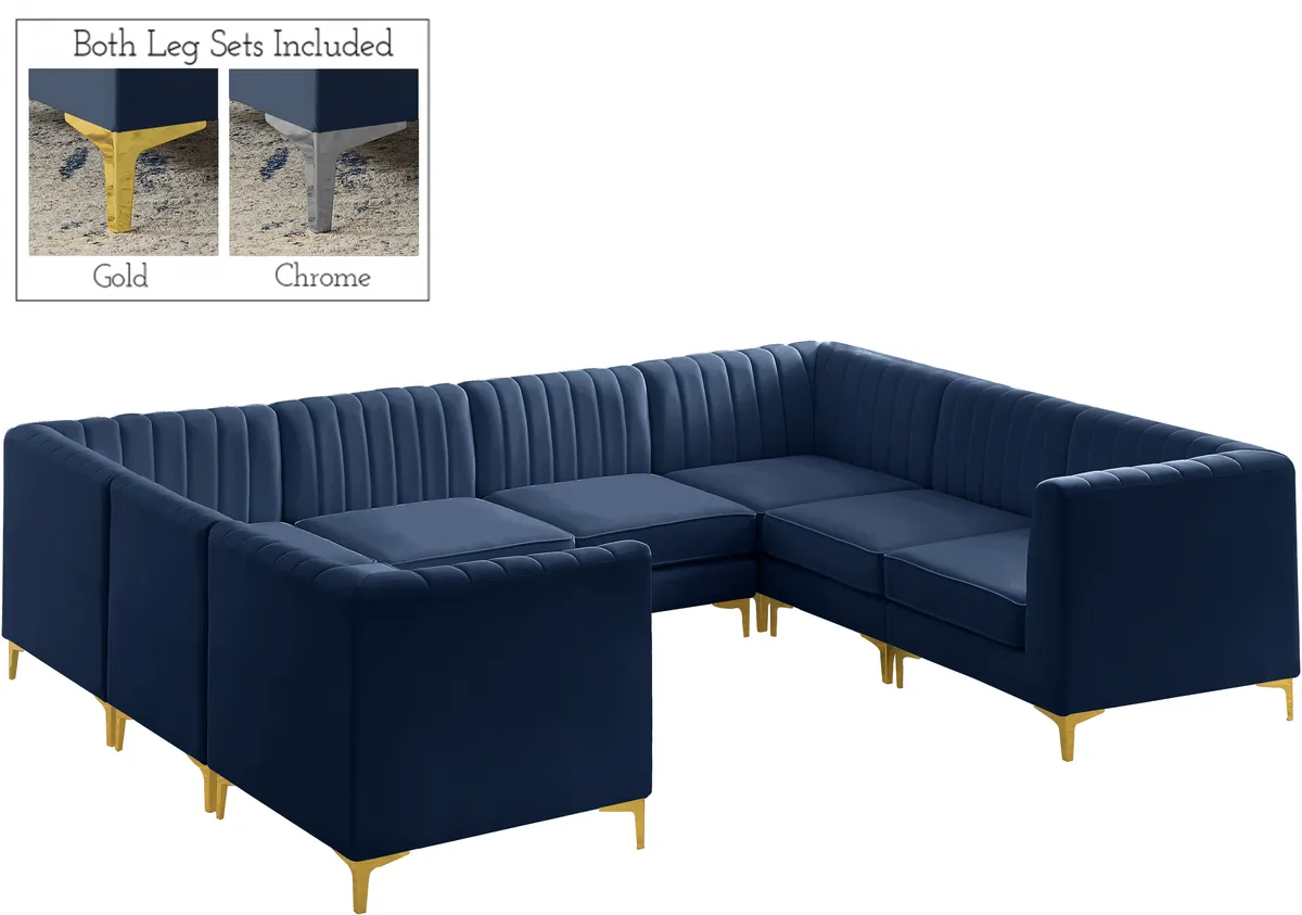 Alina - 8 Piece Modular Sectional - Navy