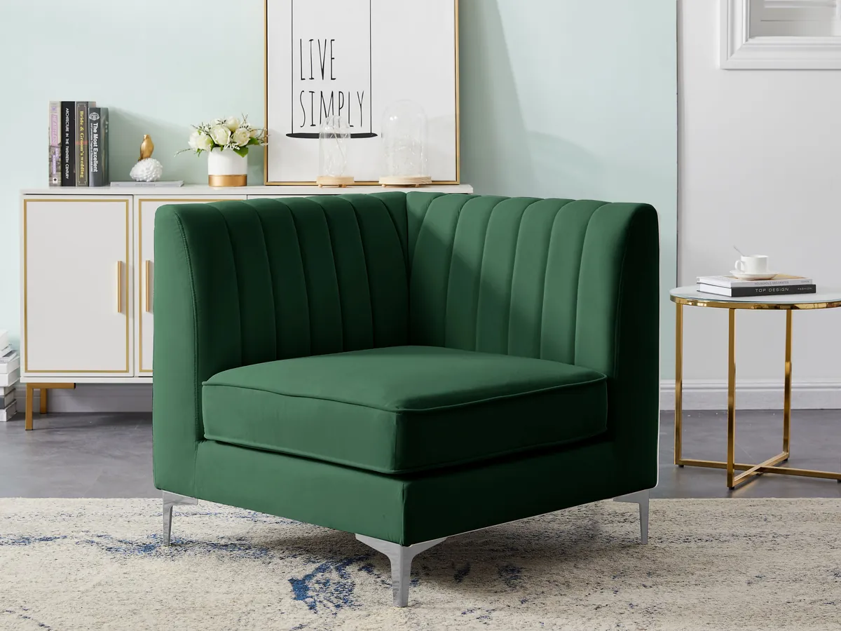 Alina - Corner Chair - Green