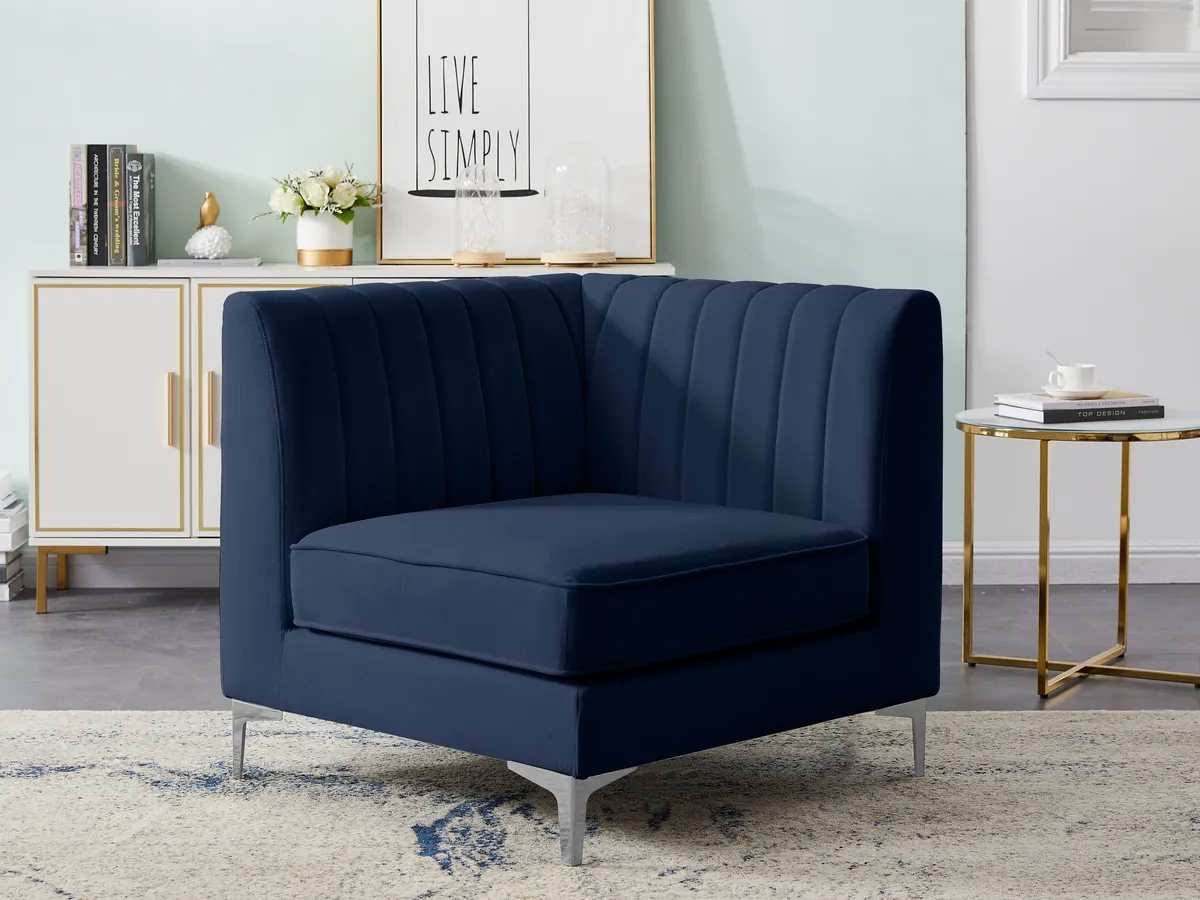 Alina - Corner Chair - Navy