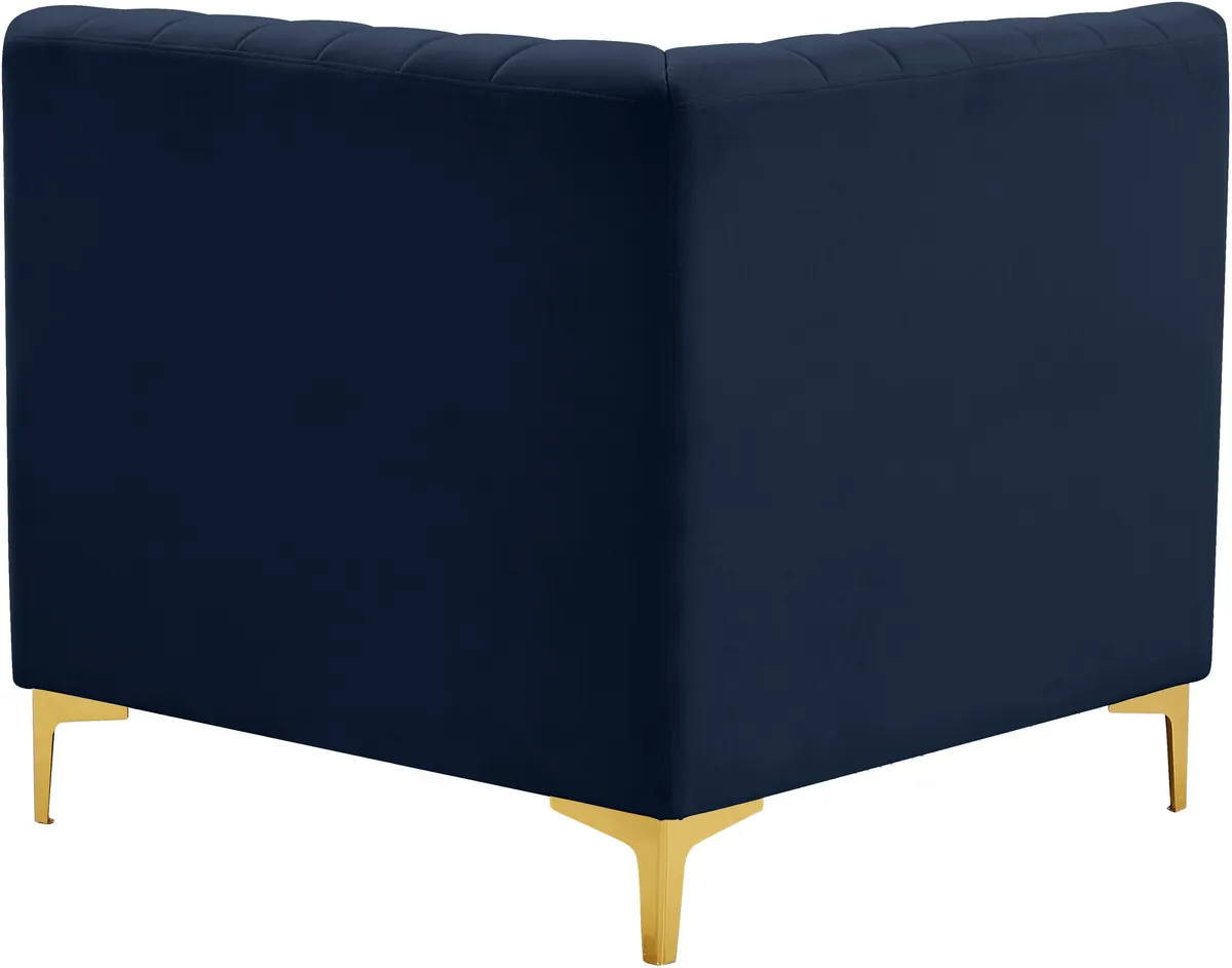 Alina - Corner Chair - Navy