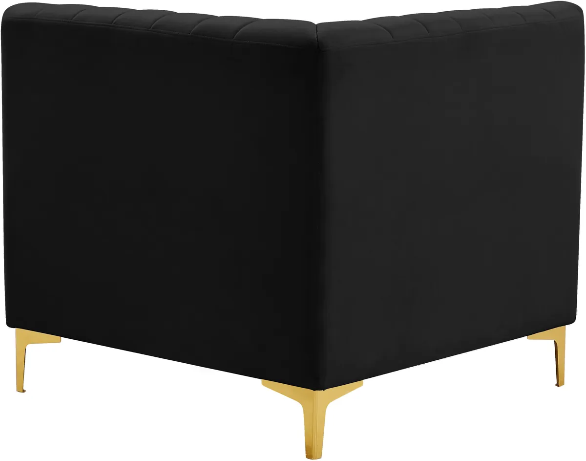 Alina - Corner Chair - Black