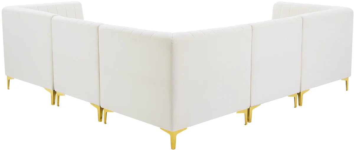Alina - 5 Piece Modular Corner Sectional - Cream