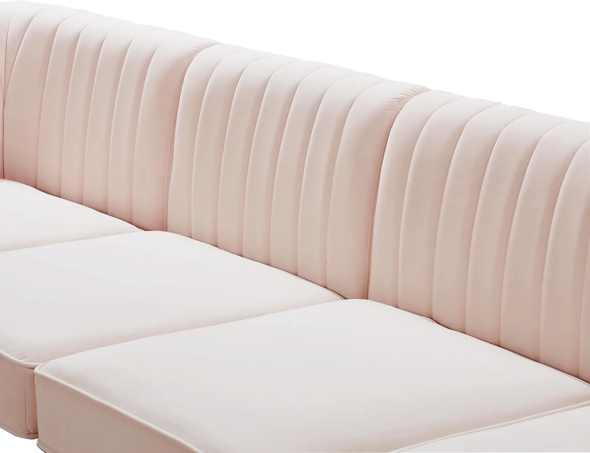 Alina - 8 Piece Velvet Modular Sectional - Pink